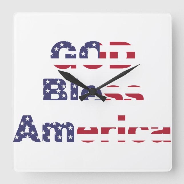 Reloj de pared de patrimonio patriótico - Dios ben (Anverso)