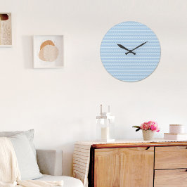Reloj de pared de patrón de onda azul