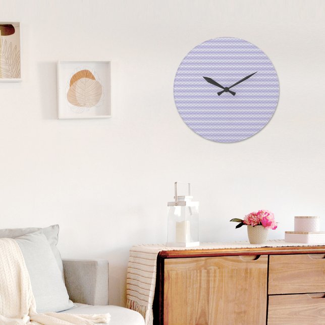 Reloj de pared de patrón de onda púrpura (Subido por el creador)