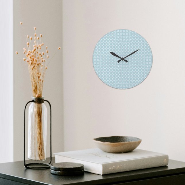 Reloj de pared de patrón octágono azul claro (Subido por el creador)