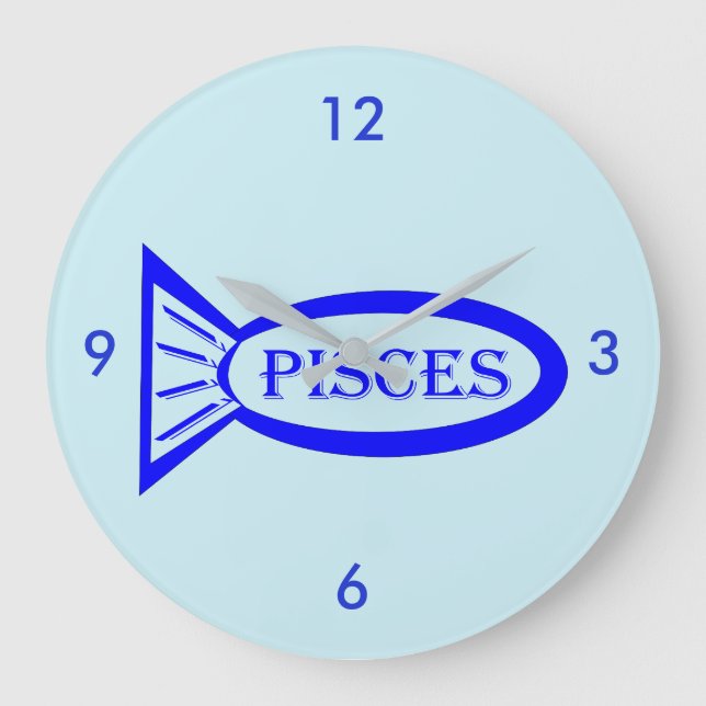 Reloj de pared de peces de estrella de Piscis (Anverso)