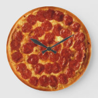 Reloj de pared de Pepperoni Pizza