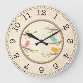 Reloj de pared de pequeños pájaros
