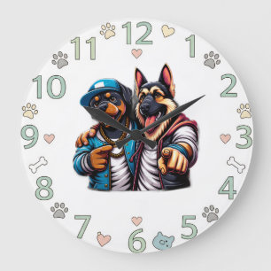 Reloj de pared de perro de Hip-Hop de Guay - Funky