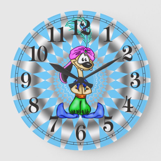 Reloj de pared de perro del personalizado Genie (Anverso)