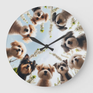 Reloj de pared de perro divertida y súper adorable