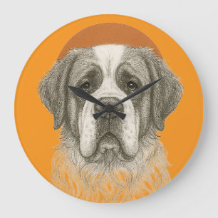 Reloj de pared de perro San Bernardo