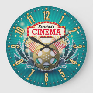 Reloj de pared de Personalizable del cine del