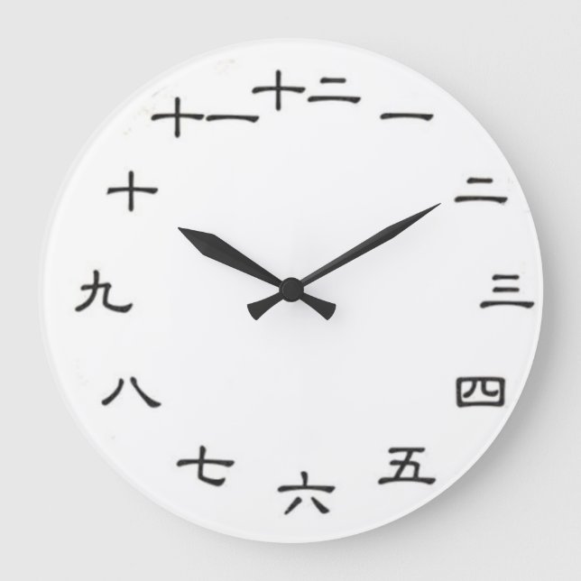 Reloj de pared de Personalizable japonés/kanji (Anverso)