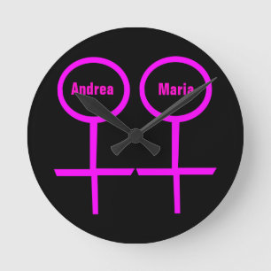 Reloj de pared de Personalizable para lesbianas