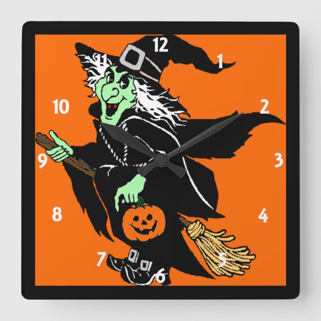 Reloj de pared de Personalizado de Halloween (Anverso)