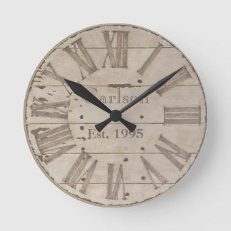 Reloj de pared de personalizado de madera rústica