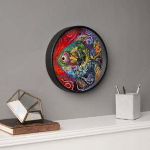 Reloj de pared de pescado