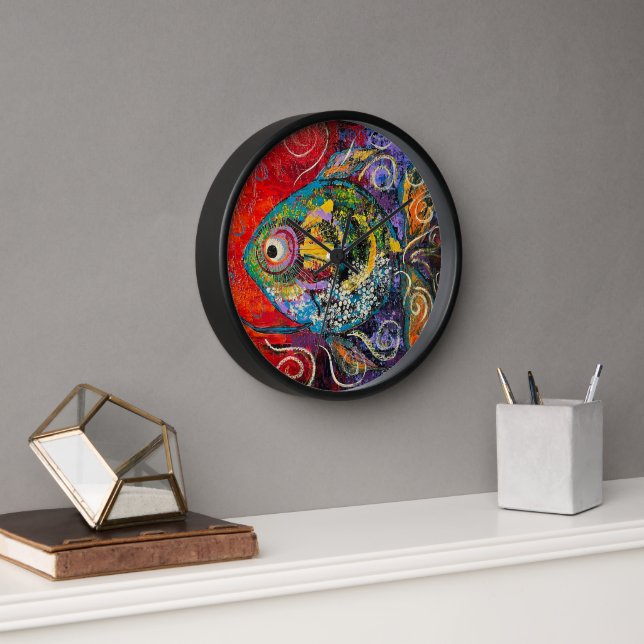 Reloj de pared de pescado (Oficina)