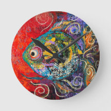 Reloj de pared de pescado