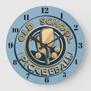 Reloj de pared de pickleball de la vieja escuela