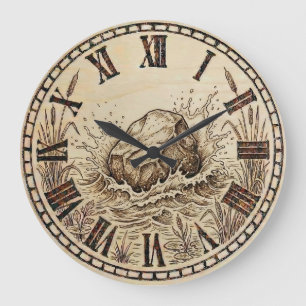 Reloj de pared de piedra