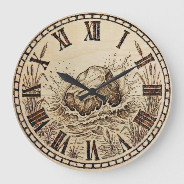  Reloj de pared de piedra  (Anverso)