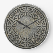 Reloj de pared de piedra celta de tejido infinito