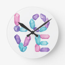 Reloj de pared de piedras preciosas LOVE – Letra d