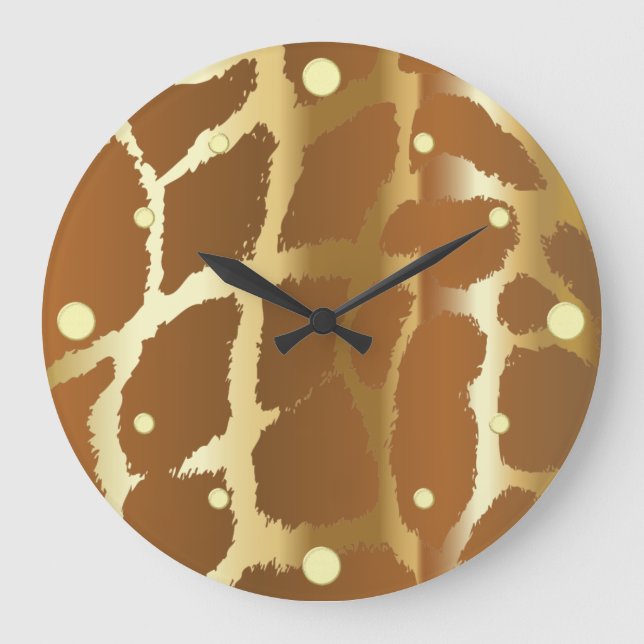 Reloj de pared de piel de jirafa (Anverso)