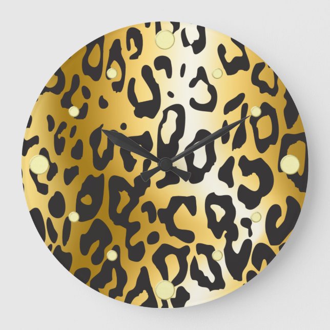 Reloj de pared de piel de leopardo (Anverso)