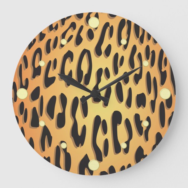 Reloj de pared de piel de leopardo (Anverso)