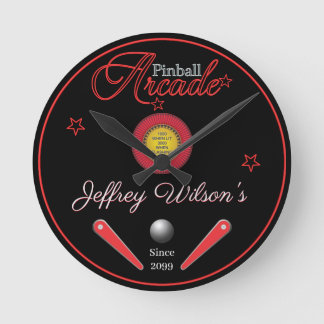 Reloj de pared de pinball de familia y persona per