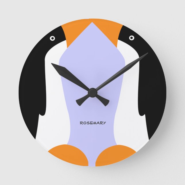 Reloj de pared de pingüinos de emperador lindo (Anverso)