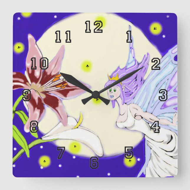 Reloj de pared de píxeles iluminado por luna (Anverso)