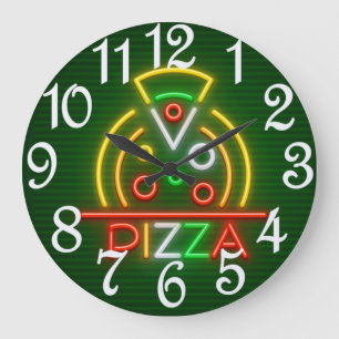 Reloj de pared de pizza