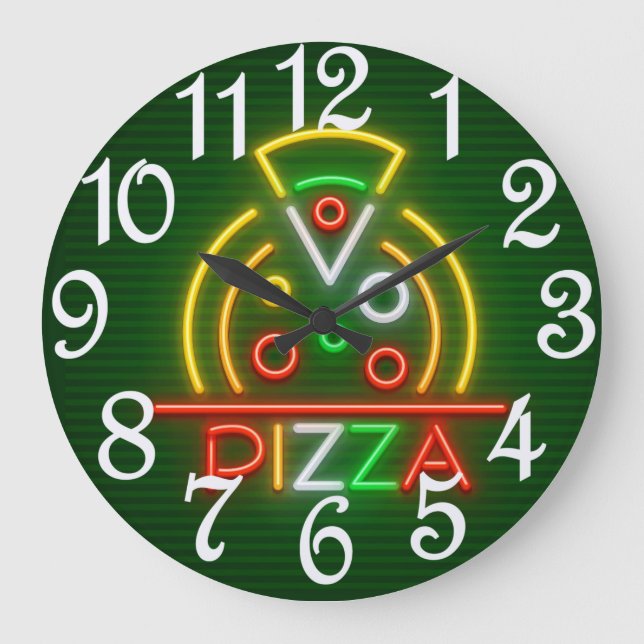 Reloj de pared de pizza (Anverso)