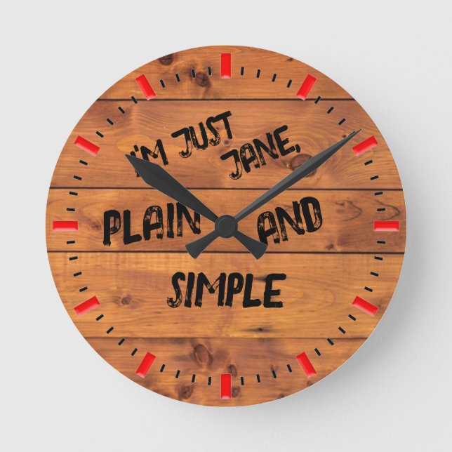 Reloj de pared de 'Plain Jane' (Anverso)