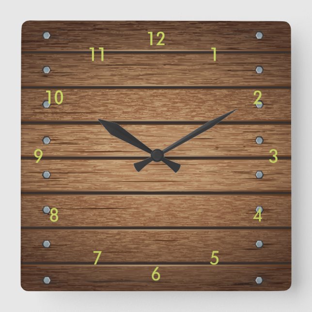 Reloj de pared de plancha de madera muy divertido (Anverso)