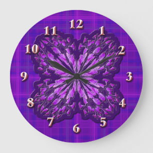 Reloj de pared de plástico (púrpura)