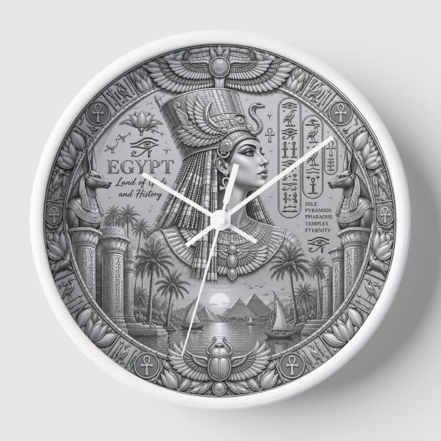 Reloj de pared de plata egipcio – Egipto antiguo e (Anverso)