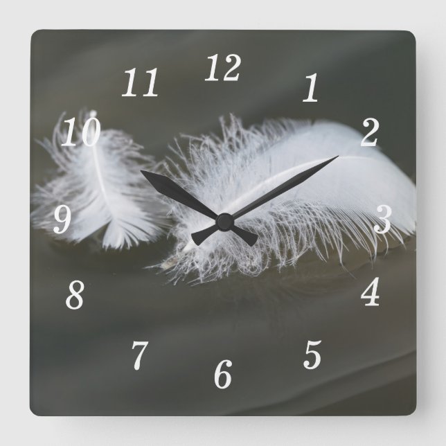 Reloj de pared de plumas de oca flotante (Anverso)