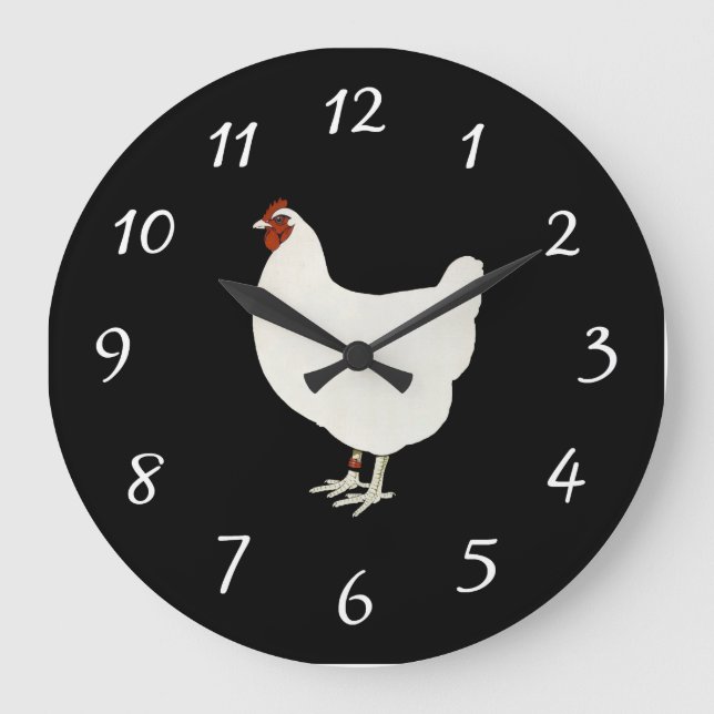 Reloj de pared de pollo del país (Anverso)