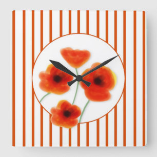 Reloj de pared de Poppies