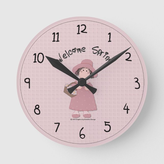 Reloj de pared de primavera campestre (Anverso)