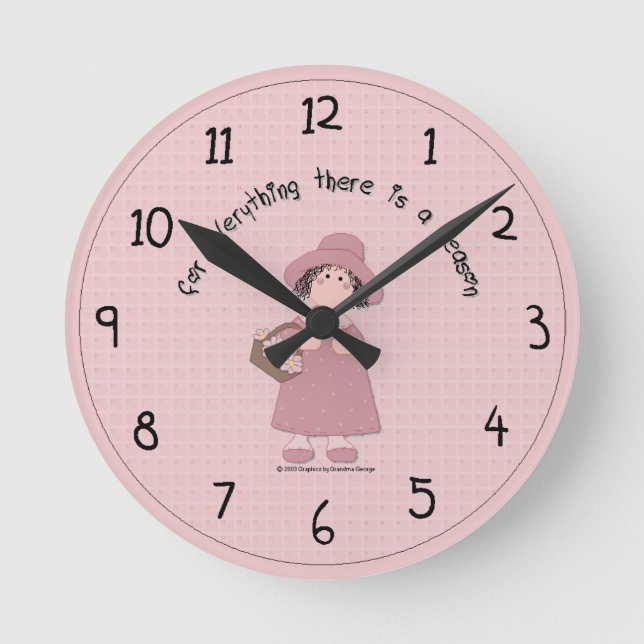 Reloj de pared de primavera personalizado (Anverso)