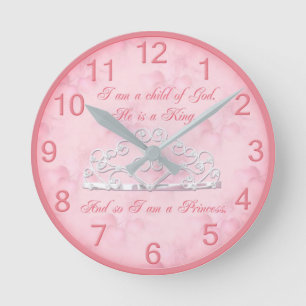 Reloj de pared de princesa Religious