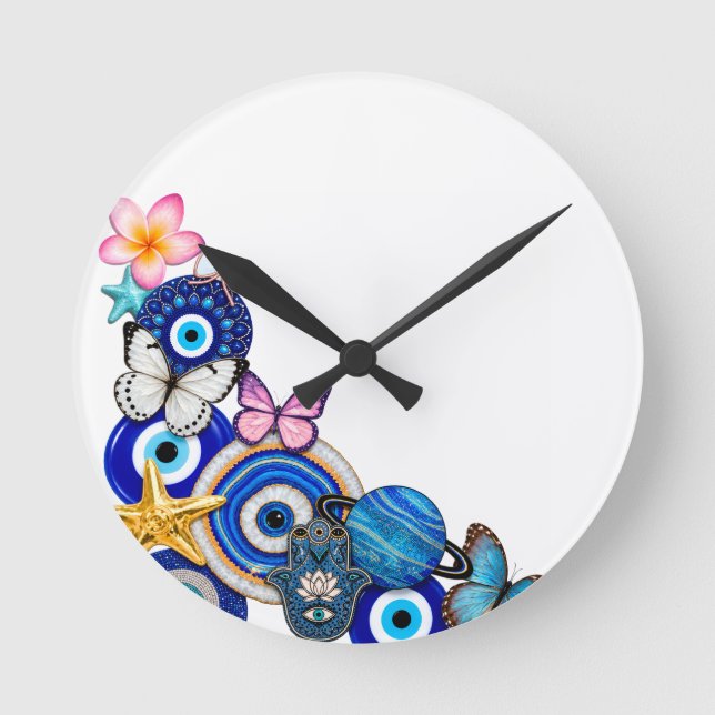 Reloj de pared de protección contra el mal Boho (Anverso)