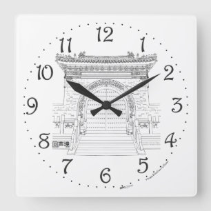 Reloj de pared de puerta de pared de eco