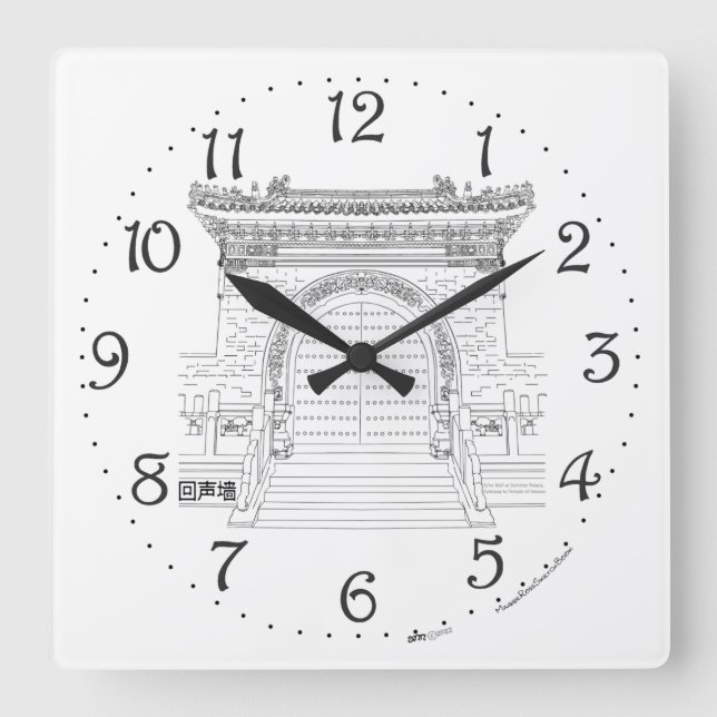 Reloj de pared de puerta de pared de eco (Anverso)