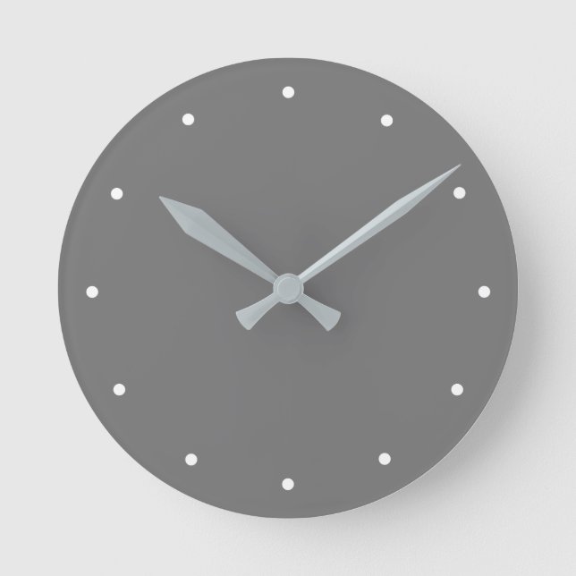 Reloj de pared de puntos blancos de la cara gris (Anverso)