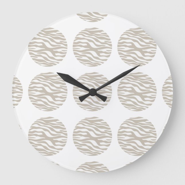 Reloj de pared de puntos de polka de impresión de  (Anverso)