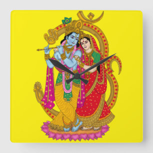 Reloj de pared de Radha Krishna