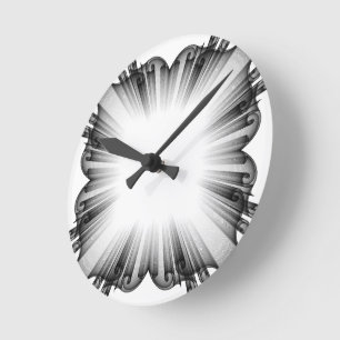 Reloj de pared de ráfaga fractal moderna - Mono ab