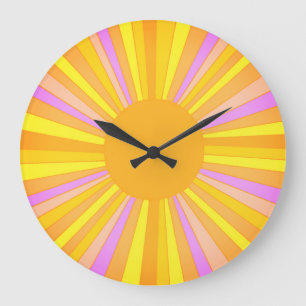 Reloj de pared de ráfagas de sol